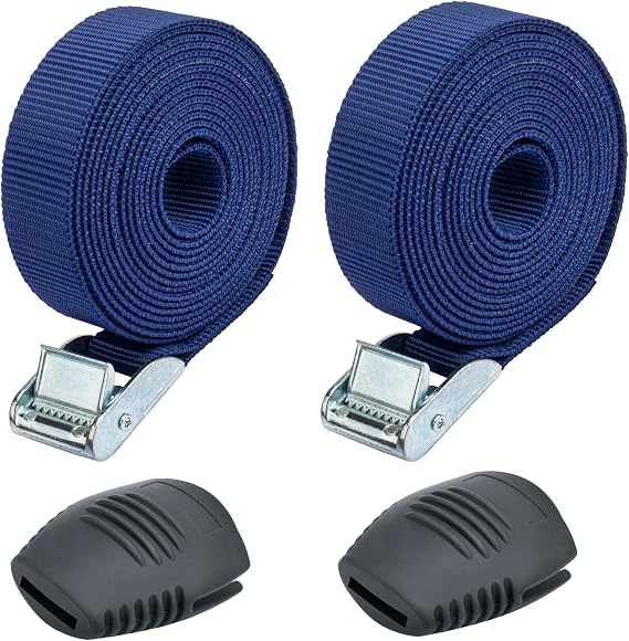 9 Ft Load Tie Down Straps for Thule Roof Mount Rack for Surf, Kayak, SUP | Heavy-duty Nylon Roof Mount Racks Tie Down Straps for Thule Bars, Yakima Bars, Factory Bars Surfboard, Paddleboard or Kayak