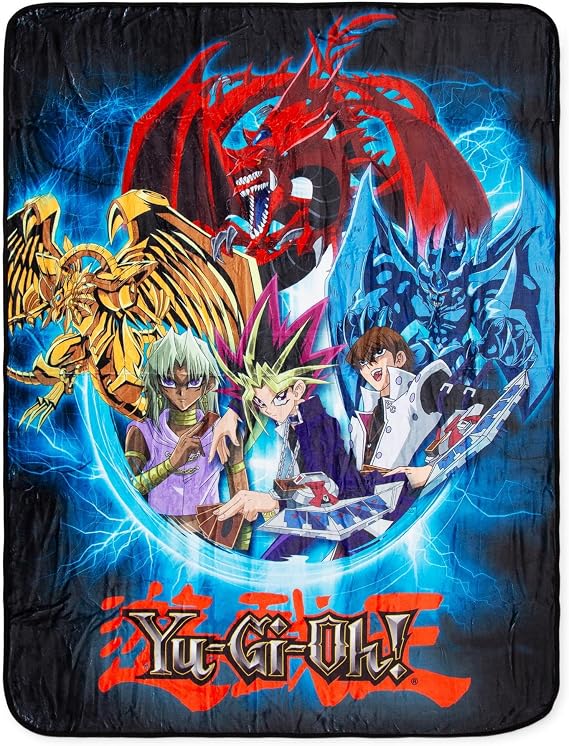 Yu-Gi-Oh! Monster Spirits Fleece Throw Blanket | Soft Polyester Cover for Sofa, Bed | 45 x 60 Inches