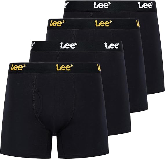 Lee Mens Underwear 4 Pack Boxers for Men Cotton Stretch Boxer Briefs