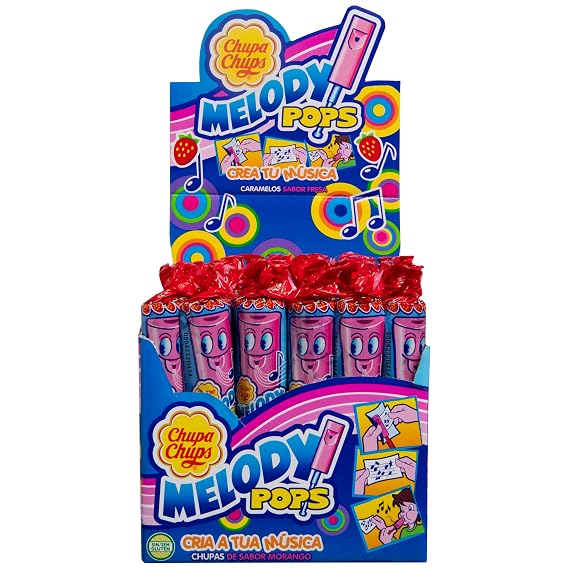 Chupa Chups' Melody Pops - Strawberry 48 Pack/720g