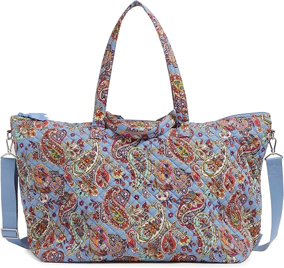Cotton Overnight Travel Tote Travel Bag, Provence Paisley