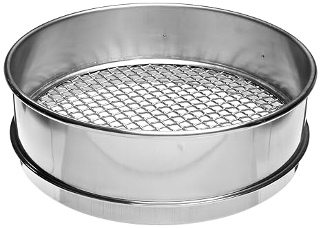 Advantech Stainless Steel Sieves, 12" Diameter, 0.265" Mesh, Intermediate Height