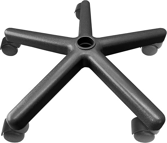 24" Replacement Plastic Office Task Chair Base w/Casters - Black - S5623w/C