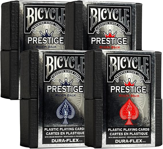 Bicycle Prestige Plastic Playing Cards Plastic Playing Cards (Pack of 4)