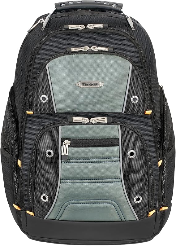 Targus Drifter II Laptop Backpack, Black/Gray Backpack for Men for Business and Travel, Durable Water-Resistant Material, Fits up to 17" Laptops (TSB239US)
