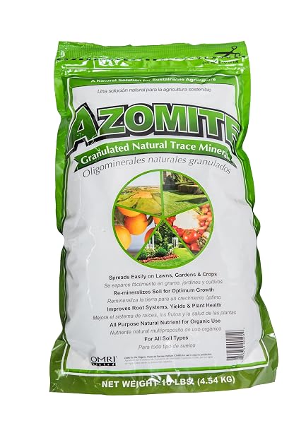 AZOMITE Granulated 10lb Bag - Natural Soil & Trace Minerals - OMRI Listed