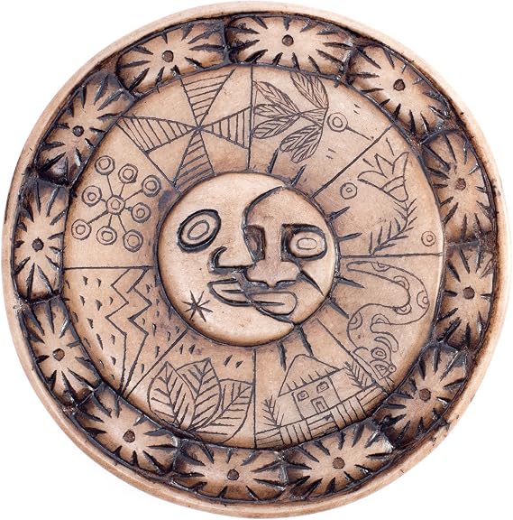 Shamans Market Andean Symbology Tile Sun & Moon Round