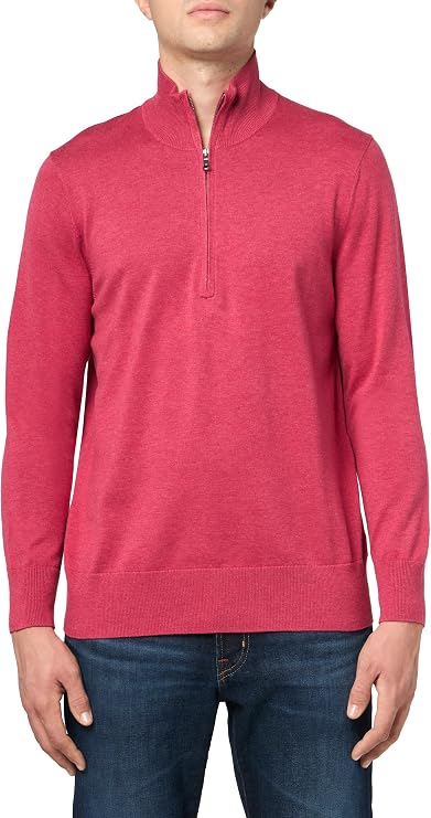 Brooks Brothers Men's Supima Cotton Half-Zip Long Sleeve Sweater