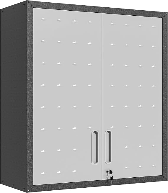 Wall Mounted Metal Storage Cabinet, Garage Hanging Tool Cabinet