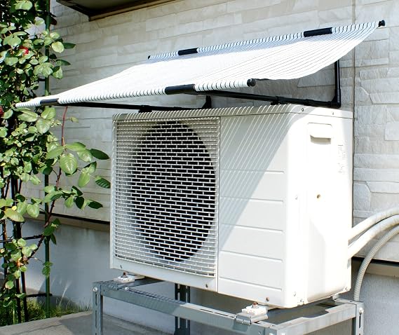 DAIM, Outdoor Air Conditioner Awning / Sun Sheet, Width 40.2 inches (102 cm) x Depth 24.5 inches (62 cm) x Height 8.7 inches (22 cm)