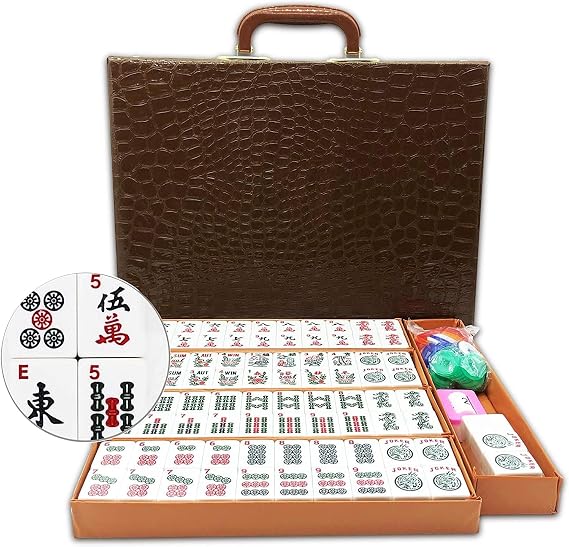 American Mahjong Set 166 White Engraved Tiles For Mah Jongg Game Play