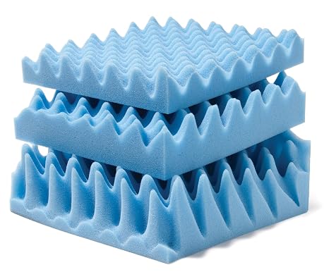 Lumex Convoluted Foam Mattress Pads, 3" Full, 52" x 72" x 3", Latex Free, 7-3000FC