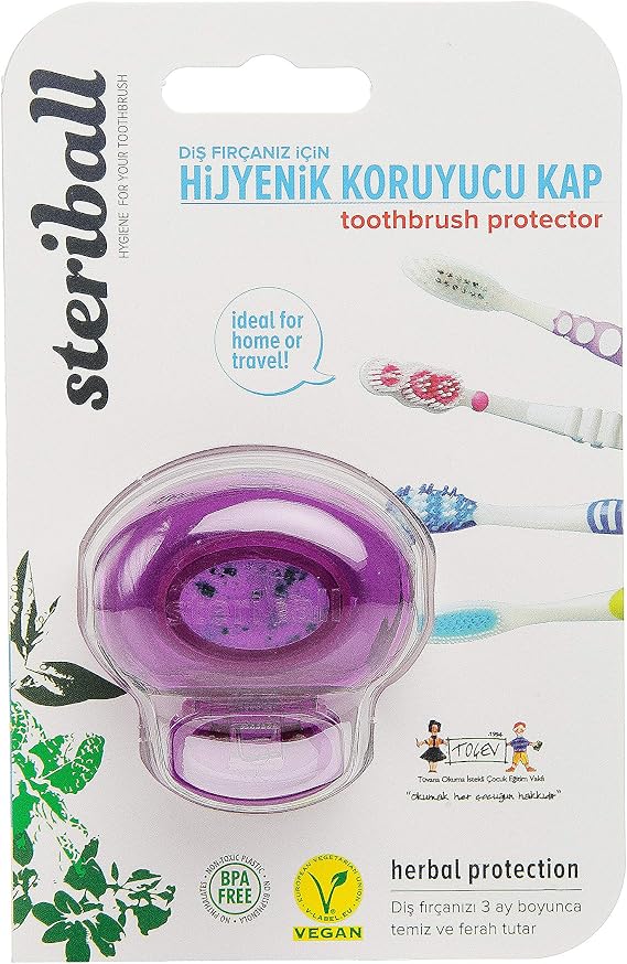 Steriball Toothbrush Protection Container - Purple