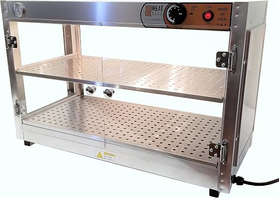 HeatMax 30x15x20 Commercial Food Warmer, The Original and The Best-, Pizza, Pastry, Patty, Empanada, Catering, Concession, Fund Raising, Heated Display Case - Made in USA with Service and Support