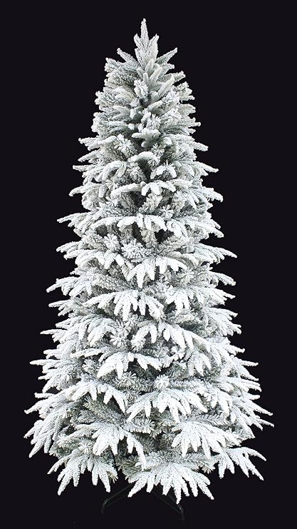5 Foot Snowy Forest Spruce Flocked Slim Artificial Christmas Tree (5ft Unlit)