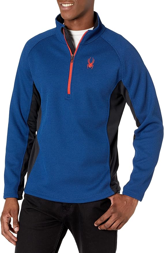 Spyder Men's Standard Outbound Half Zip Mid-Weight Mock Neck Sweater