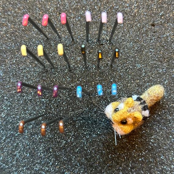 Heidifeathers 'Fast Felting Mix' Felting Needles - 15 Mixed Needles - Including Twisted, Star and Star Twisted - Great for Kids' Needle Felting
