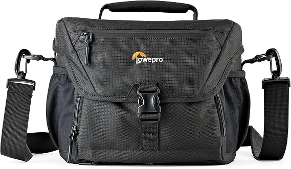 Lowepro LP37123-PWW Nova Camera Bag, Waterproof, Customizable, Fits Pro-Depth DSLR with Lens, Compact drone, 3-4 Additional Lenses, Flash, Black, 180 AW II