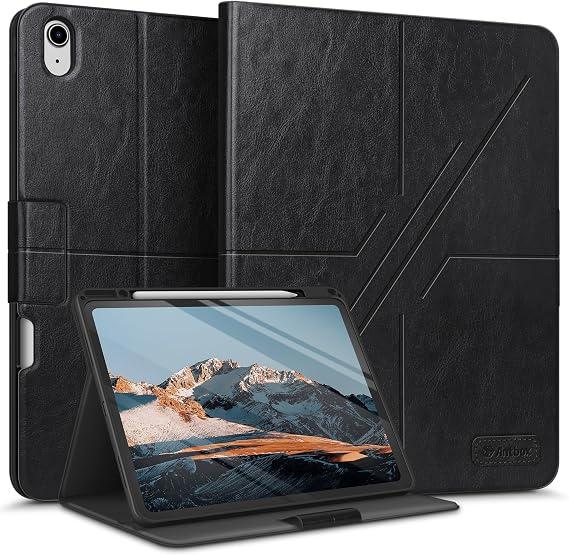 Antbox Vegan Leather Case for iPad Air 13 Inch M4/ M3/ M2, Black