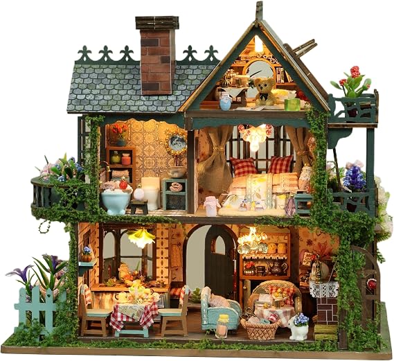RHZN Miniature House Kit, Miniature Kit, Mini House Building Kit for Adults
