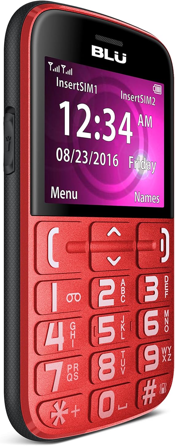 BLU JOY -2.4, Factory Unlocked Phone - Red by BLU
