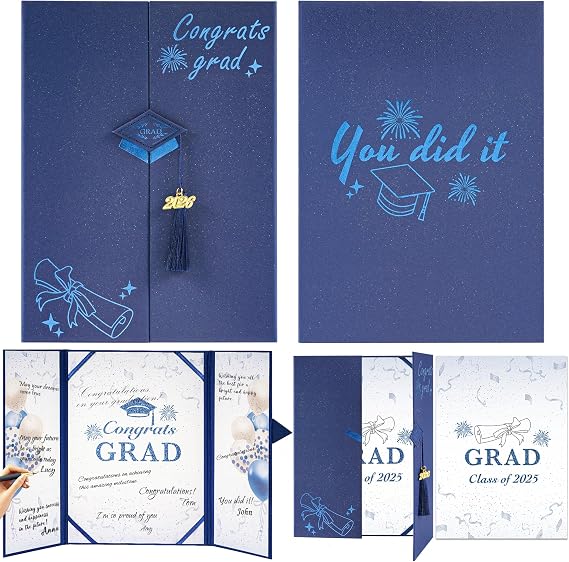 AYGXU Graduation Gifts-Graduation Guest Book 2026-guest Book for Graduation Party,Blue Autograph Book with Tassel Class of 2026 Graduate Party Decorations,Graduation Signature Guest Book