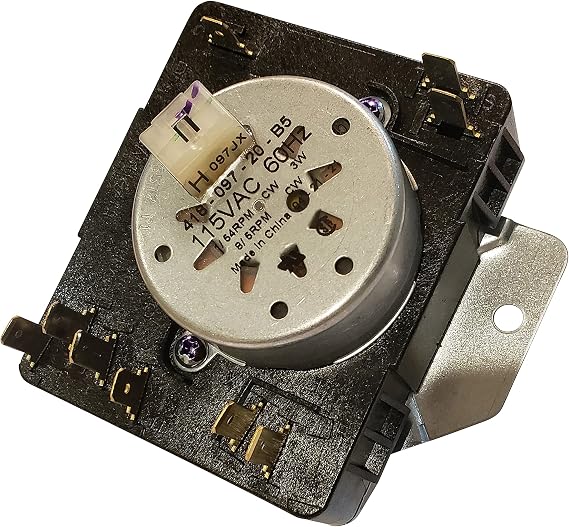W10186032 Clothes Dryer Timer Compatible with Whirlpool Kenmore Sears 115VAC 60Hz 3W, WPW10186032, AP6016544, PS11749835, WPW10186032VP 2116926 AH3500198, by Endurnace Pro