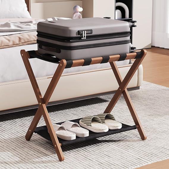 26.77" Full Assembled Luggage Rack, Set of 1 Suitcase Stand for Guest Room