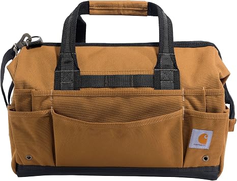 Carhartt Onsite Tool Bag, Durable Water-Resistant, Tool Storage Bag, Heavyweight, 16-Inch, Carhartt Brown