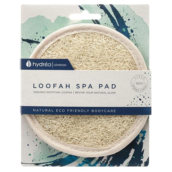 Hydrea London Organic Egyptian Loofah Luxury Exfoliating Body Pad Natural Quality Spa Bodycare For Bath Shower