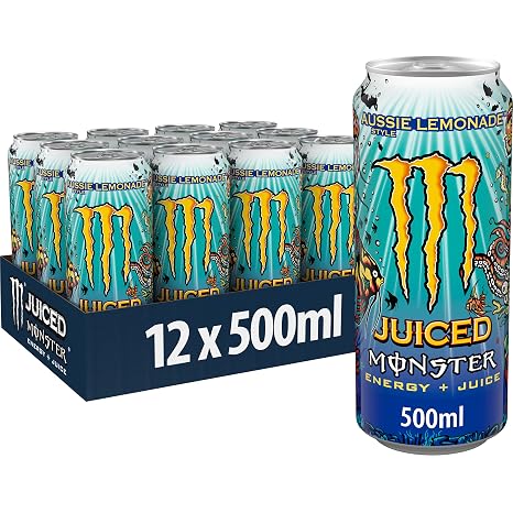 Monster Energy Aussie Style Lemonade Energy Drink Tin 12 x 500ml