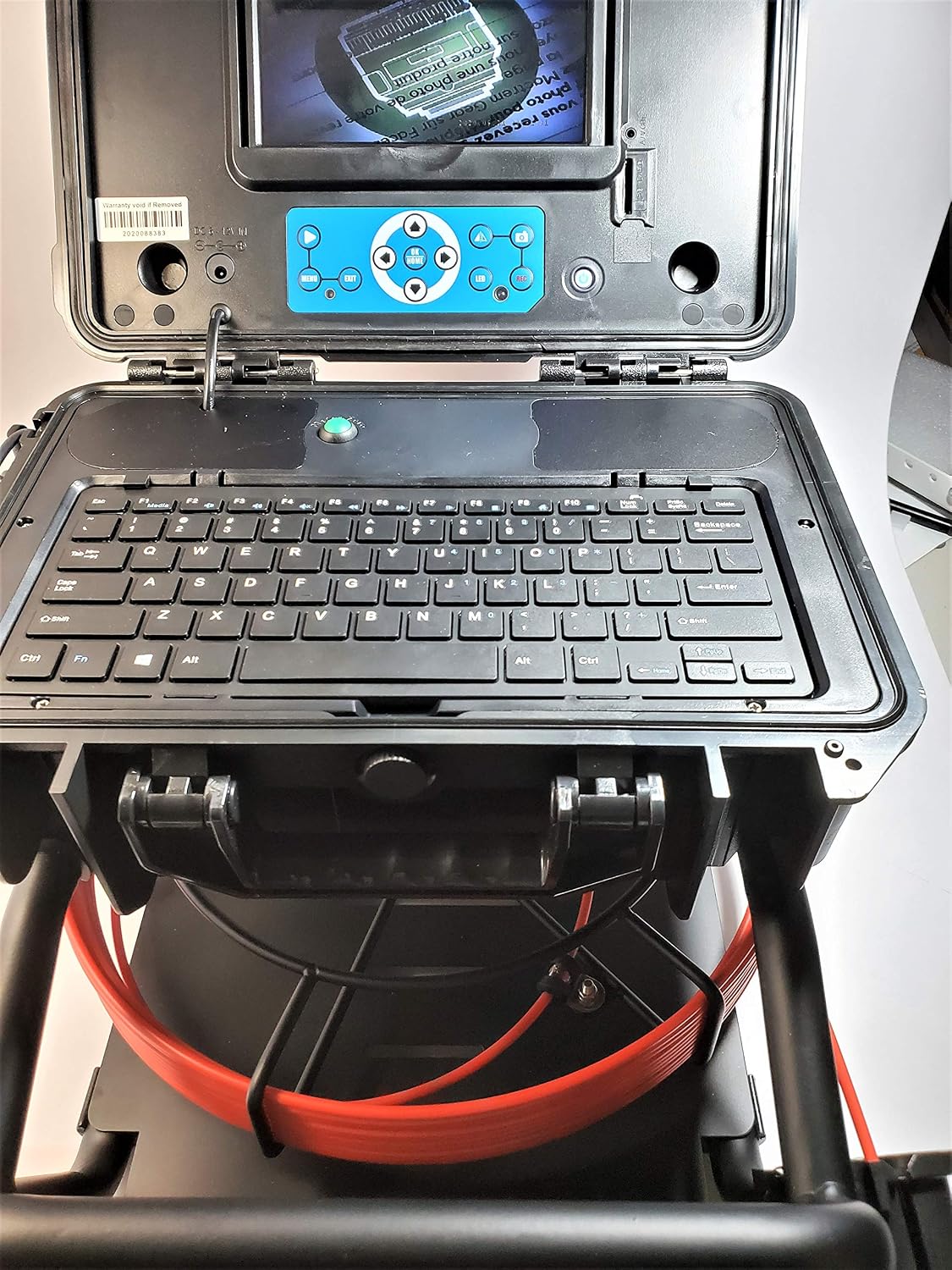Vividia VS-749AT All-in-One Swimming Pool Pipe Sewer Drain Video Inspection Camera with 7 Portable Monitor 131ft 40m Push-Rod Cable and 14mm Diameter Camera with Built-in 512Hz Sonde