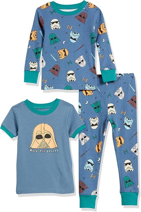 Amazon Essentials マルチパック パジャマ セット コットン ぴったりフィット ディズニー マーベル スター・ウォーズ ベビー 幼児 ボーイズ