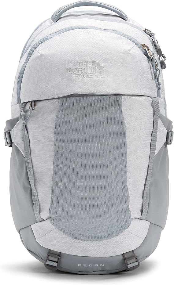 The North Face Women's Recon Everyday Laptop Backpack, TNF White Metallic Melange/Mid Grey, One Size