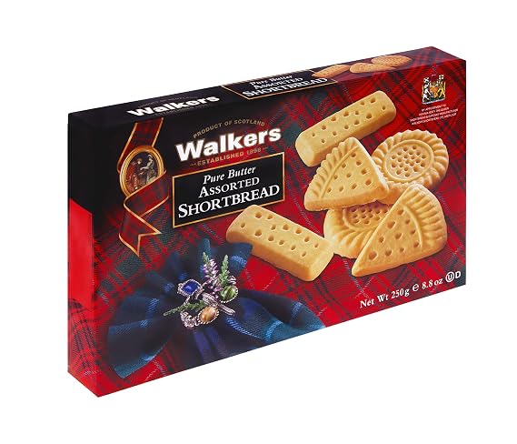Walker's Shortbread Assorted Shortbread Cookies, Pure Butter Shortbread Cookies, 8.8 Oz Box