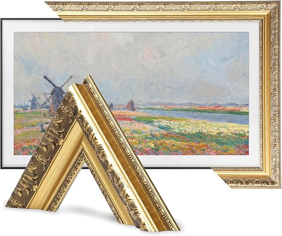 TV Guard Frame TV Bezel, Compatible With Samsung The Frame TV, 65 Inch, Antique Gold, Suitable for Wall Mounted Televisions