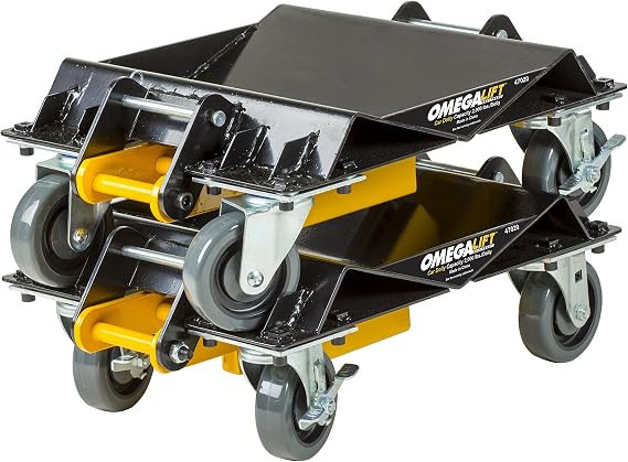 Omega 47020 2000 lb HD 3 in 1 Car Dolly Set, 1 Pack