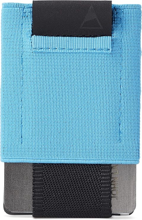 NOMATIC Minimalistic Wallet for Men and Women - Slim Wallet Fits In Front Pocket - Holds 4-15 Cards - Hidden Cash Holder and Key Holder Pocket (Blue)