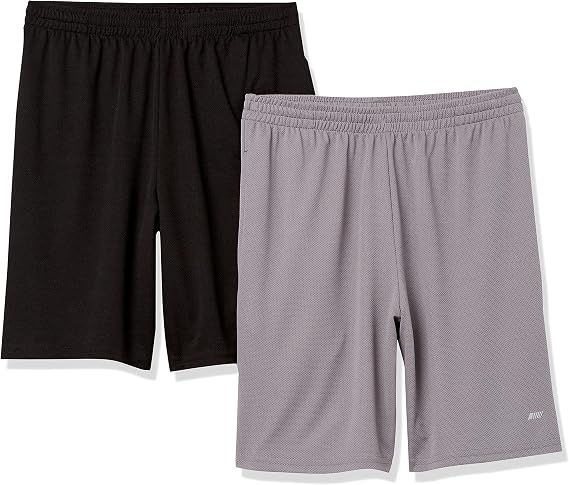 Amazon Essentials Men's Athletic Basketball Gym Shorts, Breathable Moisture Wicking, Loose-Fit Performance Tech