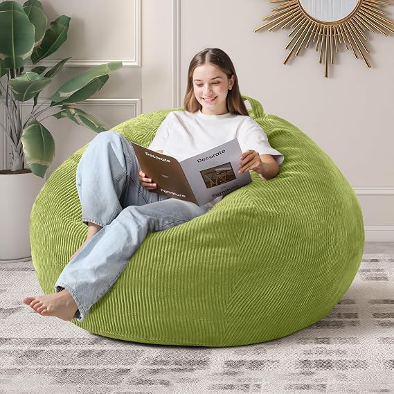 4FT Bean Bag Chair for Adults,Large Teardrop Beanbag with Filler