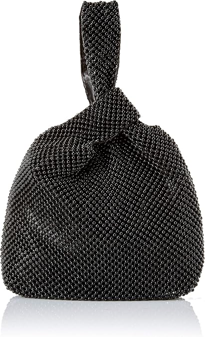 Jessica McClintock Womens Logan Mesh Pouch Evening Bag