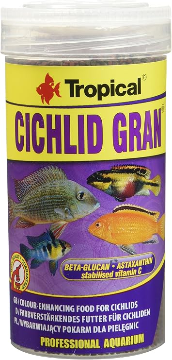 Tropical Cichlidgran Cichlid Balıkları İçin Renklendiricigranül Balık Yemi 250 Ml 138gr