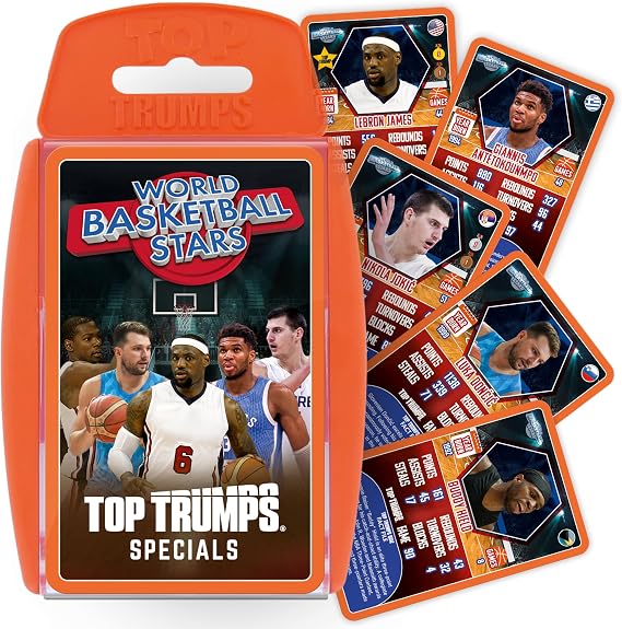 Top Trumps Card Game World Basketball Stars - Family Games for Kids and Adults, 2+ Players, 6+ Years Old