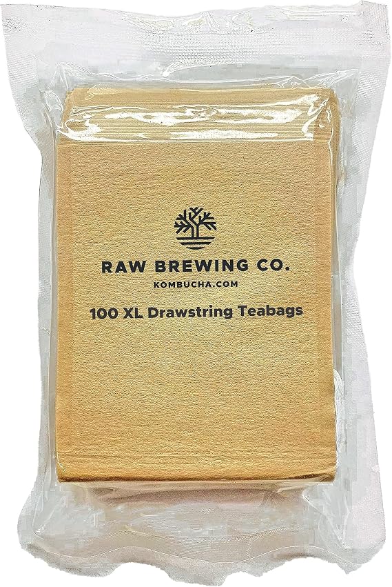 100 Pack EXTRA LARGE Disposable Paper Tea Drawstring Filter Bag - Unbleached Paper - for Tea, Kombucha, Coffee, etc. (3.15 x 3.95 Inches) (3.15 x 3.95 Inches)