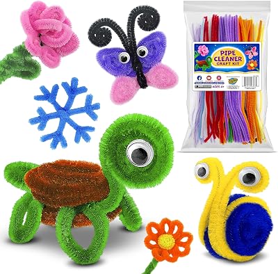 Learn & Climb Kids Arts and Crafts Activities - Create 21 Craft Figures, Hours of Crafting. Supplies & Instructions for Boys & Girls Ages 4,5,6,7,8-12