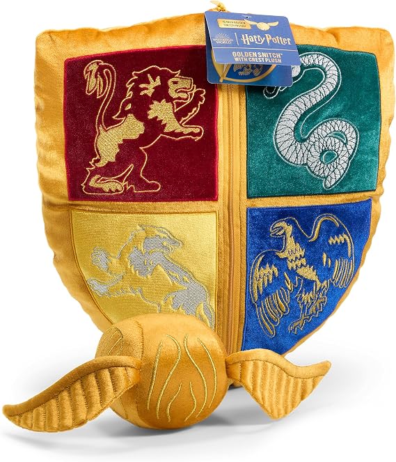 Quidditch Crest & Snitch Pillow Plush Harry Potter The Noble Collection