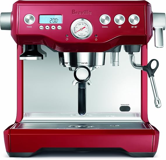 Breville the Dual Boiler Espresso Machine with Dual Milk Heating System, Cappuccino & Latte Machine for Home, BES920CBXL, Cranberry Red