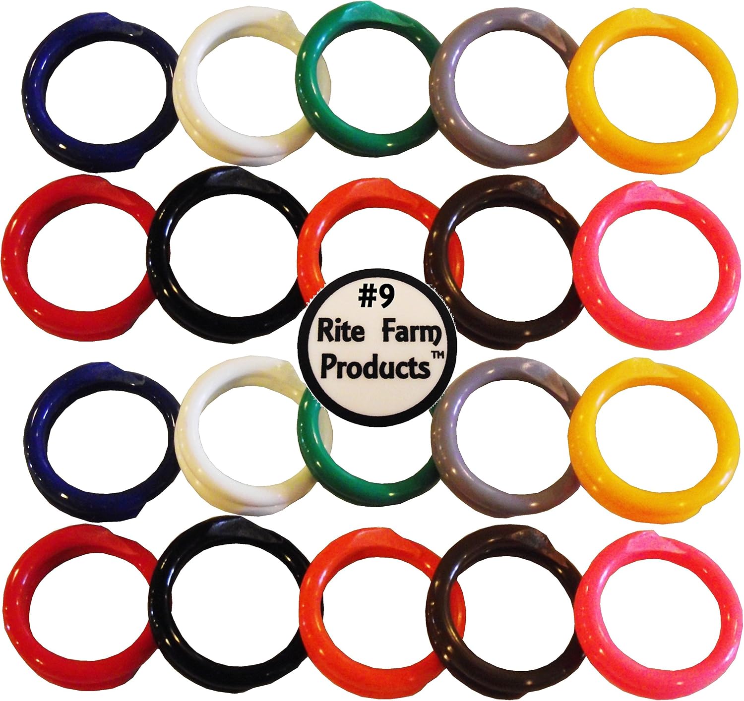 Rite Farm Products 20 Multi Colored #9 Leg Bands 916 Chicken Poultry Chick Quail Pigeon Duck Goose