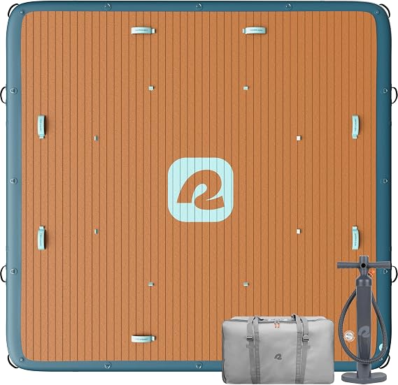 Retrospec Siesta Dock, Inflatable Floating Dock, Inflatable Platform, Lake