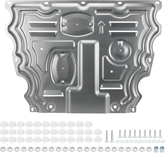 Upgrade Engine Splash Shield for Ford Fusion Compatible with Ford Fusion 2013-2020, Under Cover Guards Mud Flaps Directly Replace Original, Manganese Steel